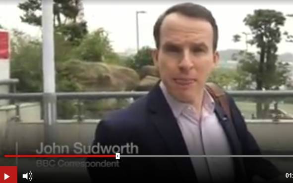 (圖為英國BBC的駐華記者John Sudworth)