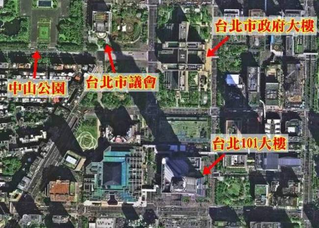 臺北101等建筑物在照片上清晰可見(圖片來源:“中時電子報”)